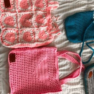 Handmade crochet crossbody or tote bags can be custom made to order